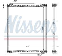 Radiatore Motore Radiatore Auto NISSENS 67258 Alluminio Alette Saldato