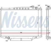 NISSENS 67356 Radiatore, Raffreddamento motore per NISSAN
