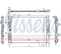 NISSENS 67363 Radiatore, Raffreddamento motore per NISSAN