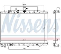NISSENS 67366 Radiatore, Raffreddamento motore per NISSAN