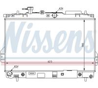NISSENS 67480 Radiatore, Raffreddamento motore per HYUNDAI