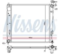 Radiatore, raffreddamento motore NISSENS 675019