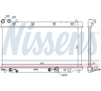 Radiatore, raffreddamento motore NISSENS 68098