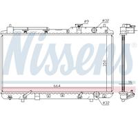 Nissens 681021 Radiatore per Raffreddamento del Motore