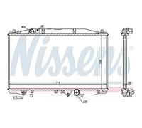 Radiatore Alette di raffreddamento saldate 68131 NISSENS per HONDA ACCORD VII