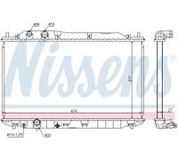 Nissens Radiatore raffreddamento motore 68143 alette saldate per Honda Civic VIII 1.6 2005-2012