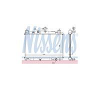 Radiatore Alette di raffreddamento saldate 68504 NISSENS per MAZDA 2