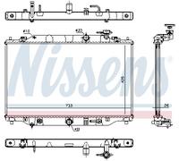 NISSENS 68533 Radiatore, Raffreddamento motore per MAZDA