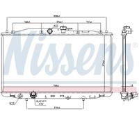 Radiatore, raffreddamento motore NISSENS 68604