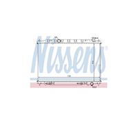 Radiatore, raffreddamento motore NISSENS 68712