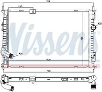 NISSENS 68733 Radiatore, Raffreddamento motore per NISSAN