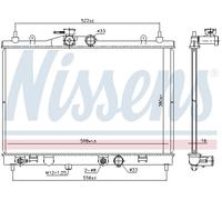 NISSENS 68763 Radiatore, Raffreddamento motore per NISSAN