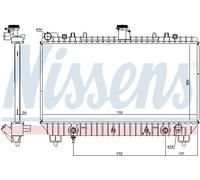 Radiatore, raffreddamento motore NISSENS 69097