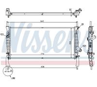 NISSENS 69226 Radiatore, Raffreddamento motore per FORD