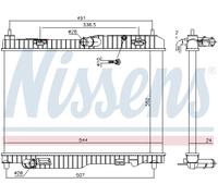 NISSENS 69233 Radiatore, Raffreddamento motore per FORD