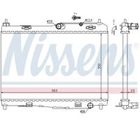 Radiatore, raffreddamento motore NISSENS 69235