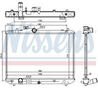 NISSENS 69400 Radiatore, Raffreddamento motore per SUZUKI