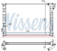 Radiatore Alette di raffreddamento saldate 69701A NISSENS per MINI MINI