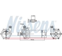 NISSENS Pompa circolazione acqua, Riscaldatore da