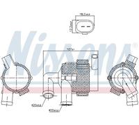 NISSENS 831380 Pompa dell'acqua supplementare (circuito acqua di raffred.) per V