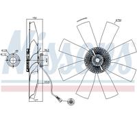 NISSENS 86027 Giunto di collegamento, Ventilatore radiatore per VOLVO