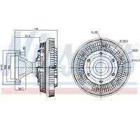 NISSENS 86070 Giunto di collegamento, Ventilatore radiatore per DAF