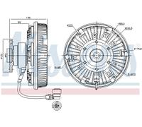 Frizione, ventola radiatore NISSENS 86077