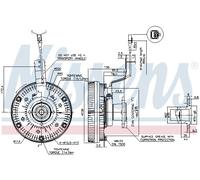 NISSENS 86079 Giunto di collegamento, Ventilatore radiatore per MAN