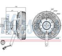 NISSENS 86106 Giunto di collegamento, Ventilatore radiatore per SCANIA