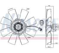 NISSENS 86115 Giunto di collegamento, Ventilatore radiatore per SCANIA