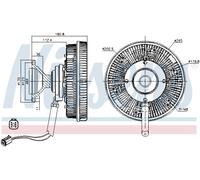 Frizione, ventola radiatore NISSENS 86143
