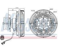 NISSENS 86184 Giunto di collegamento, Ventilatore radiatore per MAN