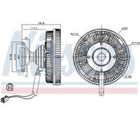 NISSENS 86185 Giunto di collegamento, Ventilatore radiatore per SCANIA