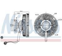 NISSENS 86198 Giunto di collegamento, Ventilatore radiatore per VOLVO