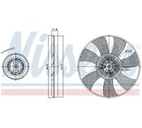 NISSENS 86220 Giunto di collegamento, Ventilatore radiatore per VW