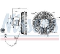NISSENS 86228 Giunto di collegamento, Ventilatore radiatore per MAN
