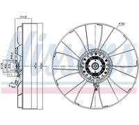 Frizione, ventola radiatore NISSENS 86232
