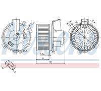 NISSENS 87021 Ventilatore abitacolo per CITROËN,PEUGEOT