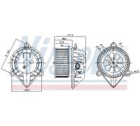 NISSENS 87024 Ventilatore abitacolo per NISSAN,OPEL,RENAULT,RENAULT TRUCKS,VAUXH