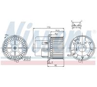 NISSENS 87061 Ventilatore abitacolo per FORD
