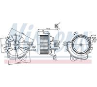NISSENS 87086 Ventilatore abitacolo per ABARTH,CITROËN,FIAT,OPEL,PEUGEOT,VAUXHAL
