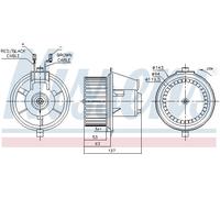 NISSENS 87148 Ventilatore abitacolo per SEAT,VW