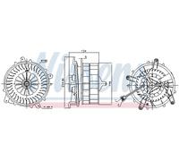 Nissens Ventilatore interno 87217 per Maybach e Mercedes‑Benz Classe S W220/C215