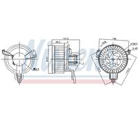 Nissens Ventilatore interno 87259 per Citroën ZX (N2) 2 1992-1997, Berlingo/Berlingo First
