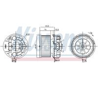 Ventilatore interno NISSENS 87383