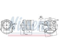 NISSENS 87551 Ventilatore abitacolo per MERCEDES-BENZ