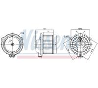NISSENS 87717 Ventilatore abitacolo per TOYOTA