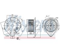 NISSENS 87798 Ventilatore abitacolo per AUDI,SKODA,VW