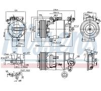 NISSENS 890015 Compressore, Climatizzatore per NISSAN,RENAULT