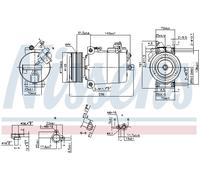 NISSENS 890043 Compressore, Climatizzatore per BMW